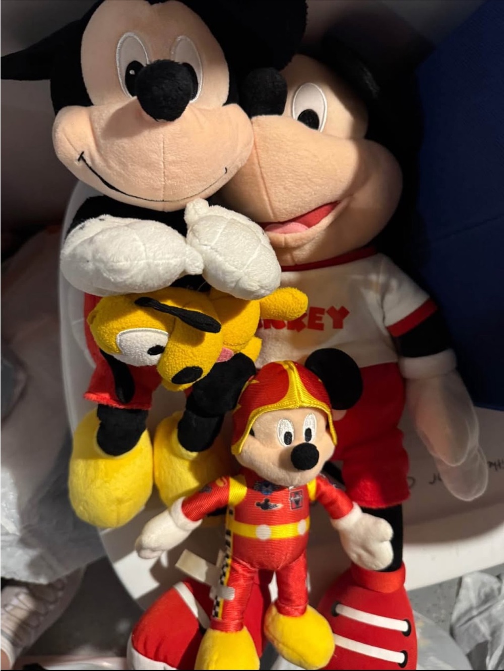 Disney Mickey Mouse Plush Group - Black, Yellow, Red, White